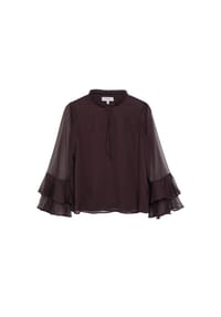 comma, - Shirtbluse, Stehkragen, für Damen - 4925 LILAC/PINK