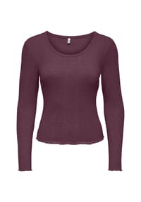 ONLY® - Langarmshirt Tenna, Wellensaum, für Damen - 177912 FIG