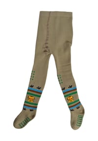 normani® - Kinder-Krabbelstrumpfhosen mit ABS - Beige/Löwe