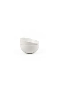 MICHELINO - 2er-Set Müslischalen aus hochwertigem Steingut - Ø 15 cm, robust - Weiß 15 x 7,3 cm