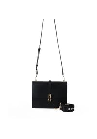 SEIDENFELT - LILA RO Umhängetasche, Kunstleder, Steckverschluss, für Damen - 01G-BLACK