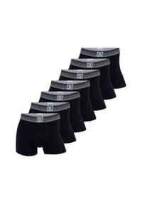 CR7 - Herren Boxershorts, 7er Pack - Trunks, Cotton Stretch, Logobund - Schwarz/Grün