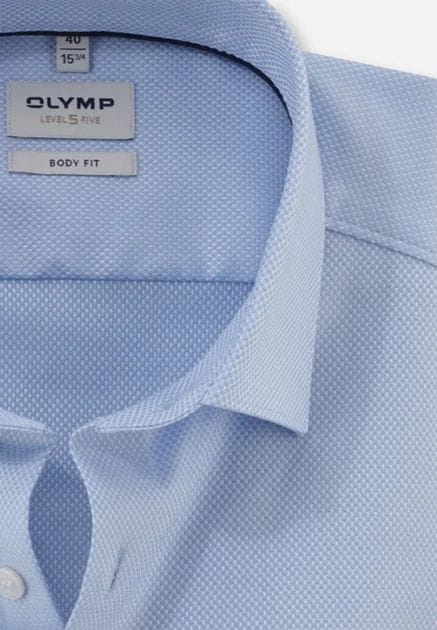 Olymp Level 5 Business-Hemd, Body Fit, Langarm, Kent-Kragen, FüR Herren, Blau, 45