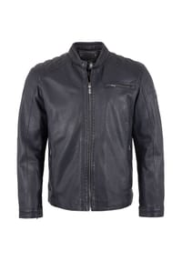 JILANI - Herren Lederjacke Lammnappa dunkelblau - dunkelblau