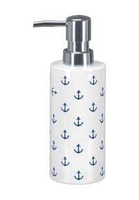Kleine Wolke® - Seifenspender "Anchor", Ankerprint - weiß/blau