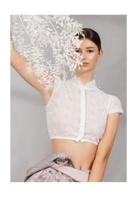 STOCKERPOINT - Dirndlbluse "Cinzia", transparenter Spitzenstoff, für Damen - CREME