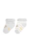 Steiff Baby Unisex Socken, 2er Pack - Bio-Baumwolle, Teddy-Motiv, uni/gestreift Bild 2