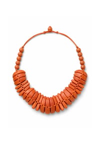 collezione alessandro® - Kurze Kette Rio stylische Holzkette - grau