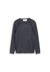 TOM TAILOR - acid wash knit pull, 10668 SKY BLUE, XXL - 12818 MEADOW GREEN