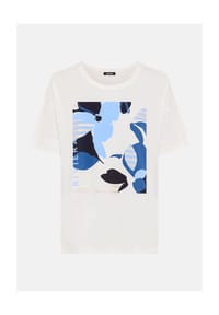 olsen - Shirt mit Placement-Print und Zierelementen - Off White