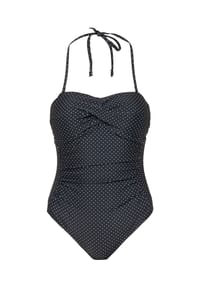 DESIRéE - Badeanzug, Neckholder, für Damen - BLACK AOP W. DOTS