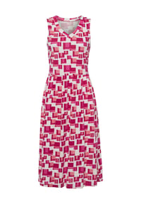 SIEH AN! - Sommerkleid - champagner-pink-bedruckt