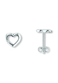 ONE ELEMENT - Zirkonia Herz Ohrringe Ohrstecker aus 925 Silber - silber