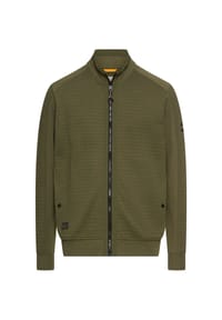 camel active - Sweatjacke aus Baumwollmix - Waldgrün
