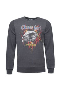 RE:COVERED - Sweatshirt Jurassic Park T-Rex Rock im lockeren Schnitt - Grey