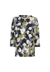 olsen - Sweatshirt mit Allover-Dessin - Moss Green
