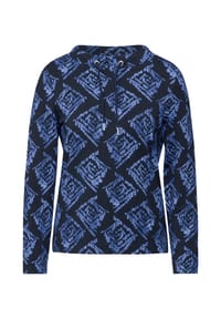 CECIL - Langarmshirt, Stehkragen, für Damen - 35512 UNIVERSAL BLUE