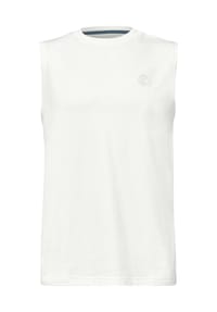 STREET ONE MEN - Shirt, ärmellos Baumwolle, für Herren - 15936 BRIGHT WHITE