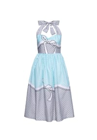 QUEEN KEROSIN - Sommerkleid mit Polka Dots - grau
