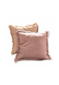 LOBERON - Kissenhülle 2er Set Quebo rosa/orange - rosa/orange