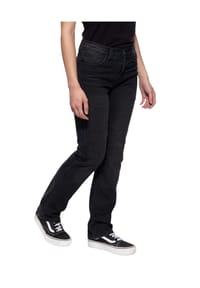 QUEEN KEROSIN - Bikerjeans im 5-Pocket Look Motor Gear - schwarz