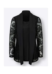 Sieh an! - 2-in-1-Bluse - schwarz