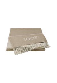 JOOP! FINE-DOUBLEFACE Plaid 130x180 cm, Creme-Natur - JOOP! FINE-DOUBLEFACE - Anthrazit-Graphit