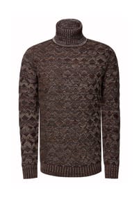RUSTY NEAL - Pullover mit angesagtem Karo-Design - Khaki
