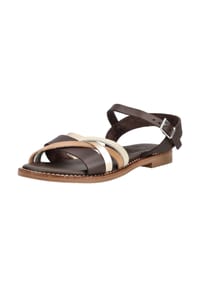 Oh! my Sandals® - Leder Sandalen - Braun/Weiß