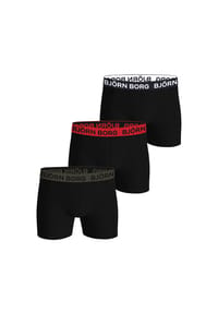 BJÖRN BORG - Herren Boxershorts, 3er Pack - Cotton Stretch Trunks, Big Logo, Unterhose, Baumwolle - Blau