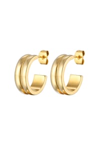 elli. - Ohrringe Creolen Stecker Damen Modern - Gold