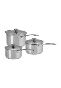 LE CREUSET® Topfset, 3-teilig - 3 PLY - SILBER