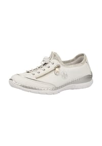 rieker - Slipper, Leder, für Damen - WEIS ARGENTO SILV