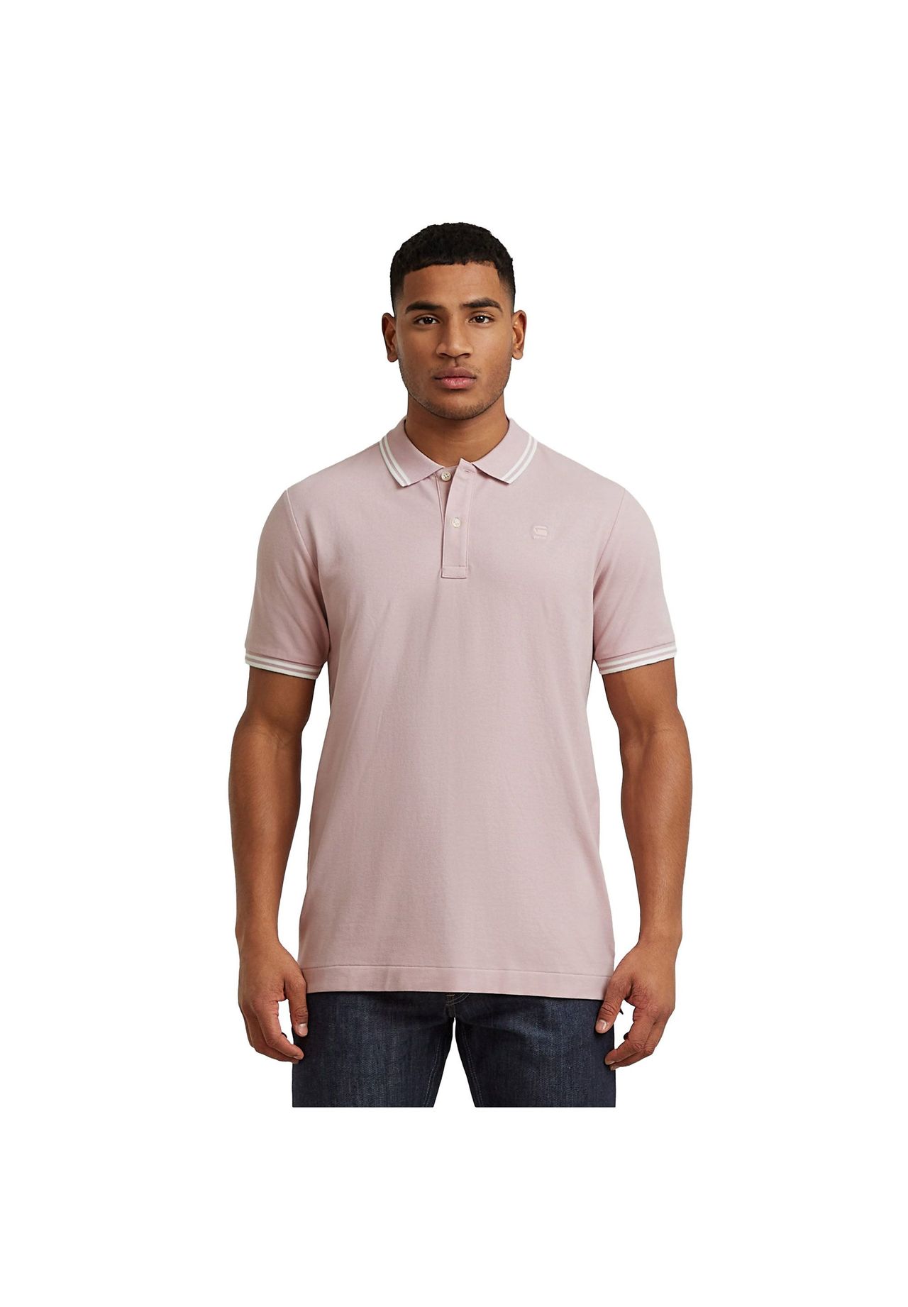 G-STAR Raw Herren Poloshirt - Dunda Slim Stripe Polo, Knopfleiste, Bio-Baumwolle, Blau, M