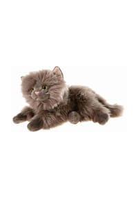 GALERIA - Kuscheltier Katze, liegend, 30 cm - weiß