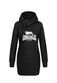 LONSDALE™ - Frauen Sweatkleid mit Kapuze PITLESSIE - Black/White
