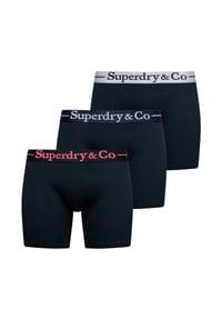 Superdry. - Herren Boxershorts, 3er Pack - Boxer Triple Pack, Boxer Briefs, Baumwoll-Stretch - Dunkelblau