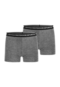 normani® - 2er Pack Herren Merino Boxershorts Unterhose - Anthrazit/Schwarz/Grau