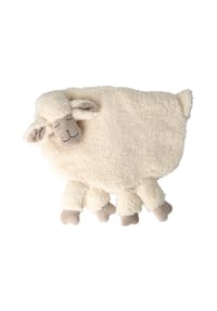 maximo® - Schlafendes Schaf Kirschkern mit Klettverschluss - wollweiß