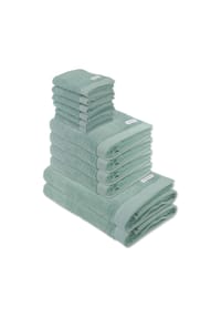 TOM TAILOR - Handtuch Set, 12-tlg. - Color Bath, 2x Duschtuch, 4x Handtuch, 6x Gästetuch - Blau