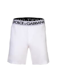 DOLCE & GABBANA - Herren Jersey-Boxershorts - Continuative Shorts, Logo-Bund, Stretch Baumwolle - Grau