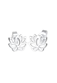 elli. - Ohrringe Lotusblume Blume Blüte Lotus Talisman Silber - Gold