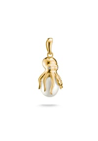 Thomas Sabo - Anhänger Oktopus mit Perle - gelbgoldfarben, weiß