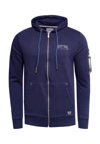RUSTY NEAL® - Sweatjacke mit stylischer Ärmeltasche - Anthrazit