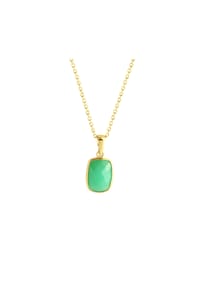 jamelli - Halskette 925/- Sterling Silber 1 Chrysopras 1,98ct. - gelb