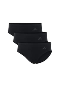 adidas - Damen Slips, 3er Pack - Sport Active Seamless, Hipster, Unterwäsche, Logo, einfarbig - Schwarz