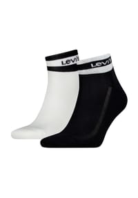 Levi's® - Kurzsocken, 2er-Pack, verstärkte Belastungszonen - 001 BLACK/WHITE