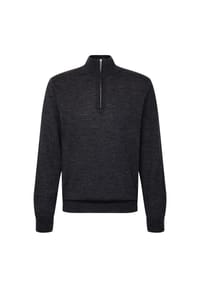 seidensticker - Quarter Zip Schwarze Rose - Anthra Mélange (0034)