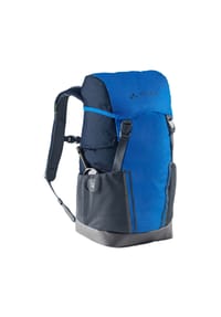 VAUDE Puck - Wanderrucksack, Regenhülle, Lupe, Sitzmatte, wasserabweisend, für Kinder - BLUE/ECLIPSE