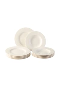 vivo© Villeroy & Boch Group Tafelservice Basic White 12er Set weiß - BASIC WHITE - weiß